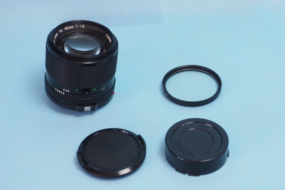 Canon Lens FD 中望遠 単焦点 85mm F1.8 + レンズフィルター Kenko MC UV 52mm、買取のイメージ