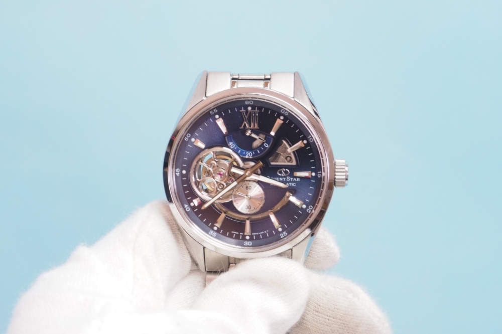ORIENT 腕時計 ORIENTSTAR オリエントスター モダンスケルトン 機械式 自動巻き (手巻き付き) ネイビー WZ0191DK メンズ、その他画像２