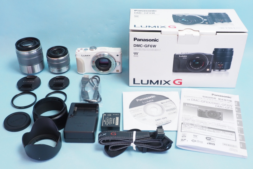 Panasonic ミラーレス一眼カメラ ルミックス GF6 ダブルズームレンズキット ホワイト DMC-GF6W-W + フィルター、買取のイメージ