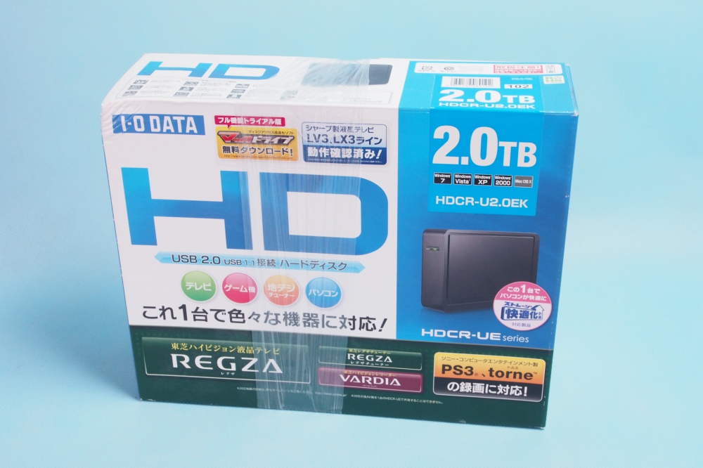 I-O DATA 東芝[レグザ]対応USB 2.0/1.1接続 外付型ハードディスク 2TB ブラックモデル HDCR-U2.0EK、買取のイメージ