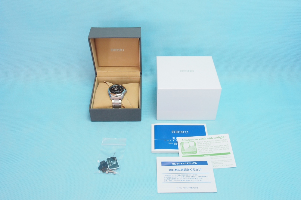 SEIKO ブライツ ソーラー電波時計 7B24-0AW0メンズ腕時計ブラック文字盤男性用 ウォッチ、買取のイメージ