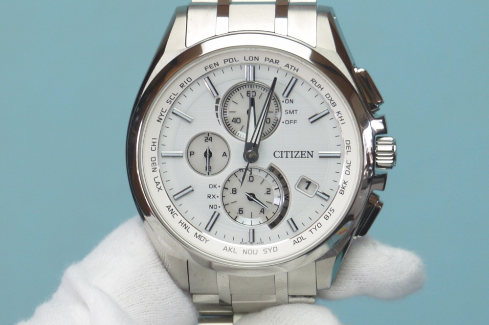 CITIZEN 腕時計 ATTESA アテッサ Eco-Drive エコ・ドライブ 電波時計 ダイレクトフライト 針表示式 薄型 AT8040-57A メンズ、その他画像１