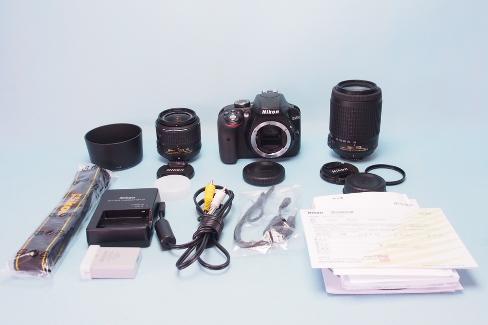 Nikon デジタル一眼レフカメラ D3300 18-55 VR IIレンズキット ブラック D3300LKBK、買取のイメージ