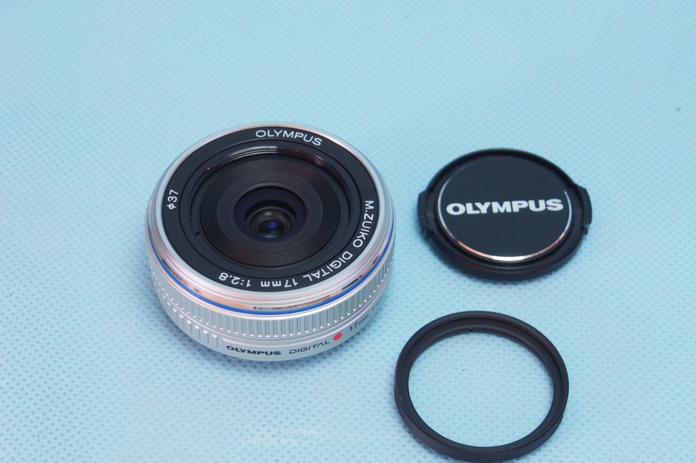 OLYMPUS パンケーキレンズ M.ZUIKO DIGITAL 17mm F2.8 シルバー + プロテクター、買取のイメージ