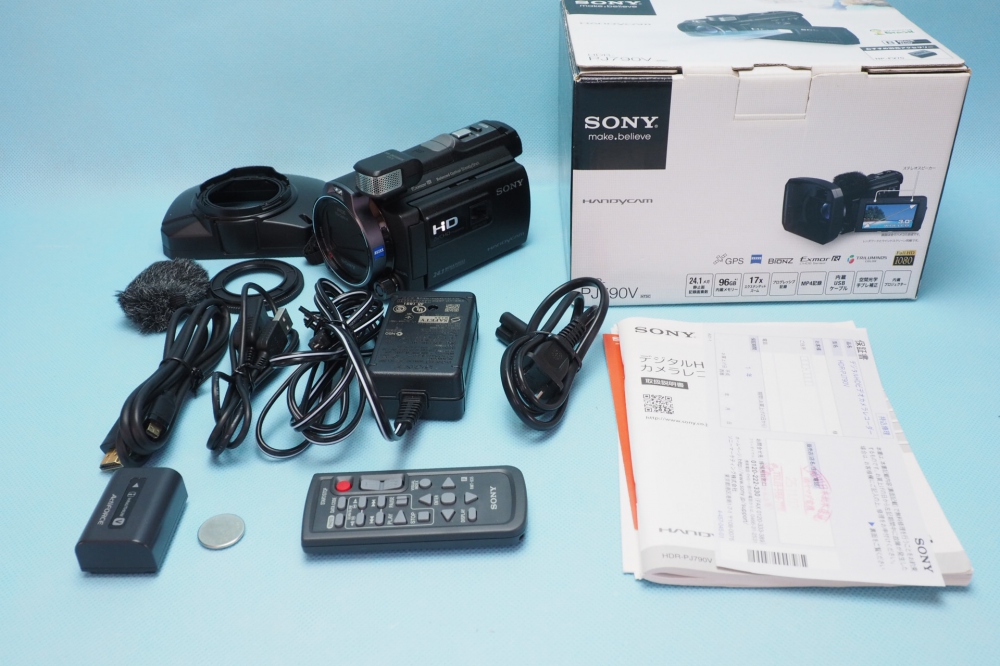 SONY ビデオカメラ HANDYCAM PJ790V 光学10倍 内蔵メモリ96GB HDR-PJ790V-B、買取のイメージ