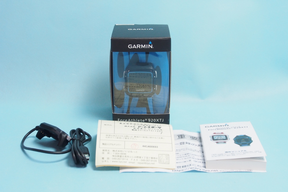 GARMIN ランニングGPS ForeAthlete 920XTJ ブラック/ブルー 心拍計・Wi-Fi Bluetooth対応 日本正規品 117432、買取のイメージ