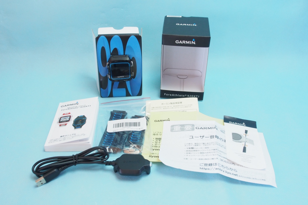 GARMIN(ガーミン) ランニングGPS ForeAthlete 920XTJ ブラック/ブルー 心拍計・Wi-Fi Bluetooth対応 【日本正規品】 117432 + 替えベルト、買取のイメージ