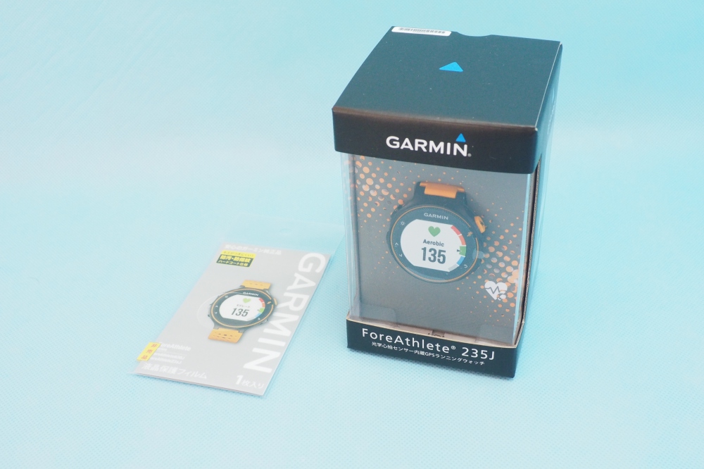 GARMIN ランニングウォッチ 保護フィルム付き GPS 心拍計 VO2Max ライフログ 50m防水 ForeAthlete 235J ブラック×オレンジ、買取のイメージ