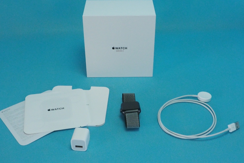 Apple Watch Series 3（GPS + Cellularモデル） 42mm スペースグレイアルミニウムケースとダークオリーブスポーツループ　MQKR2J/A 、買取のイメージ