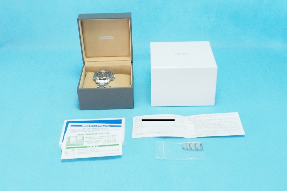 セイコー ブライツ フライトエキスパート SAGA191 ブルー クロノグラフ SEIKO BRIGHTZ ソーラー電波 メンズ　腕時計、買取のイメージ