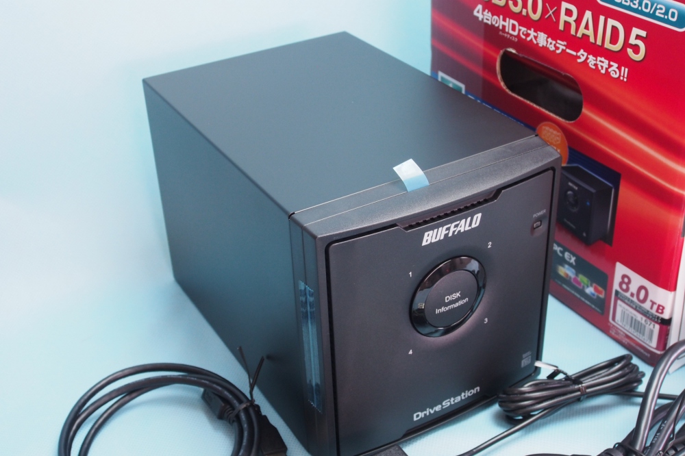 BUFFALO RAID5対応 USB3.0用 外付けハードディスク 4ドライブモデル 8TB HD-QL8TU3/R5J、その他画像１