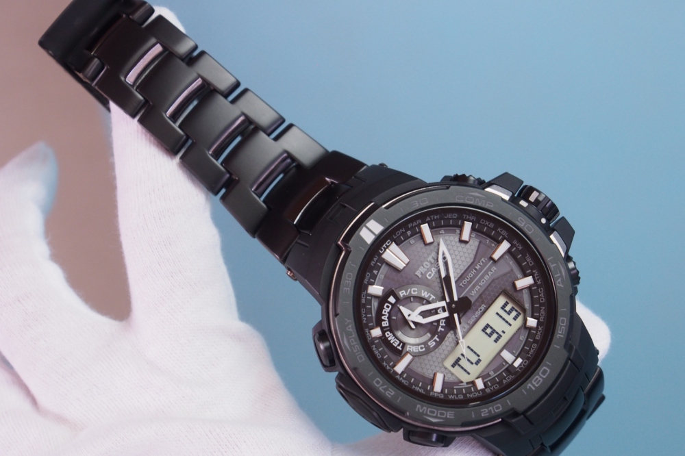 CASIO 腕時計 PROTREK BLACK TITAN LIMITED 世界6局電波対応ソーラーウォッチ PRW-6000YT-1JF メンズ、その他画像２