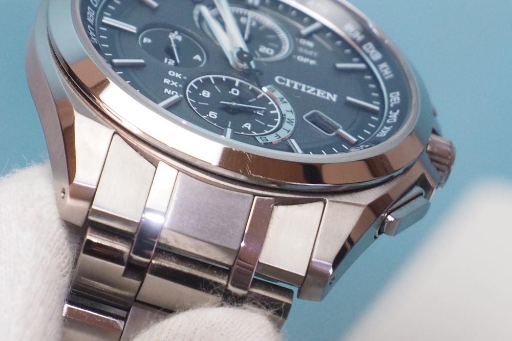 CITIZEN 腕時計 ATTESA アテッサ Eco-Drive エコ・ドライブ 電波時計 ダイレクトフライト 針表示式 薄型 マスコミモデル AT8040-57E メンズ、その他画像２
