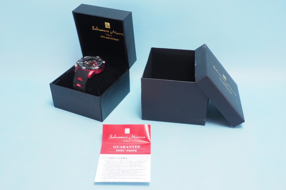 Salvatore Marra 腕時計 クロノグラフ ラバーベルト メンズ SM15109-BKRD、買取のイメージ