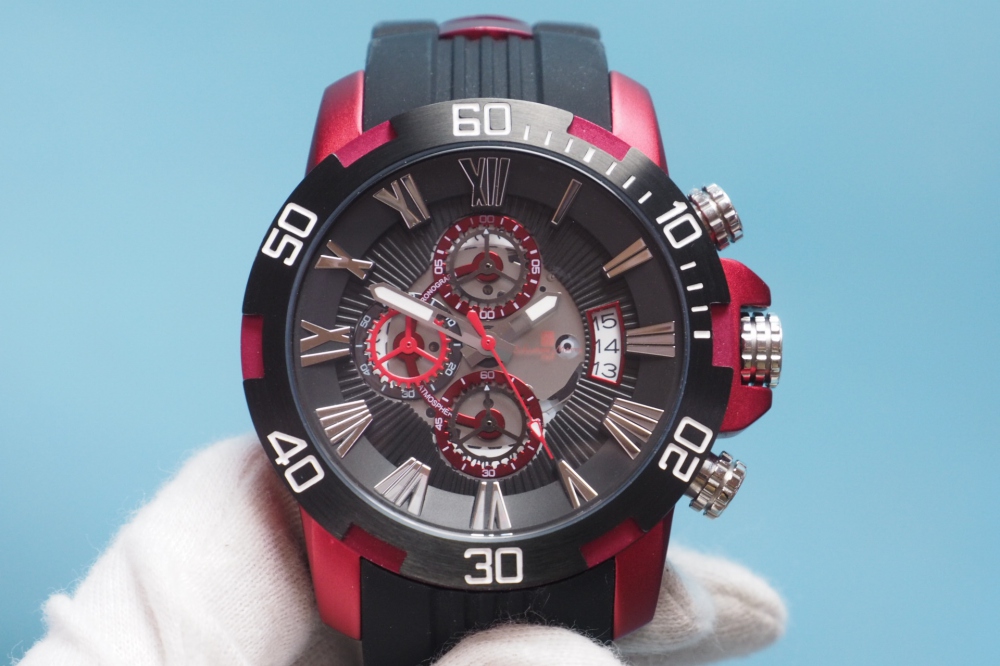 Salvatore Marra 腕時計 クロノグラフ ラバーベルト メンズ SM15109-BKRD、その他画像１