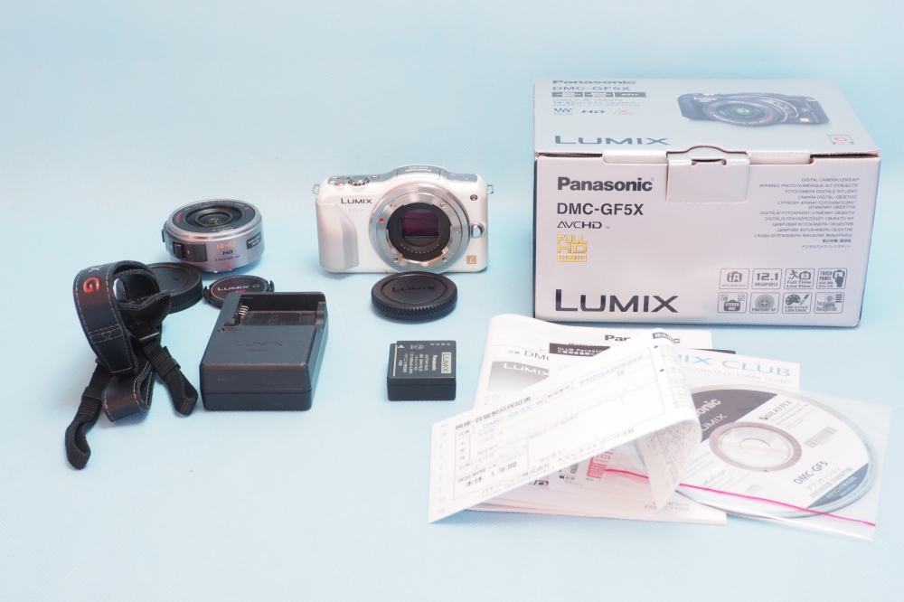 Panasonic ミラーレス一眼カメラ ルミックス GF5 レンズキット 電動ズームレンズ付属 シェルホワイト DMC-GF5X-W、買取のイメージ