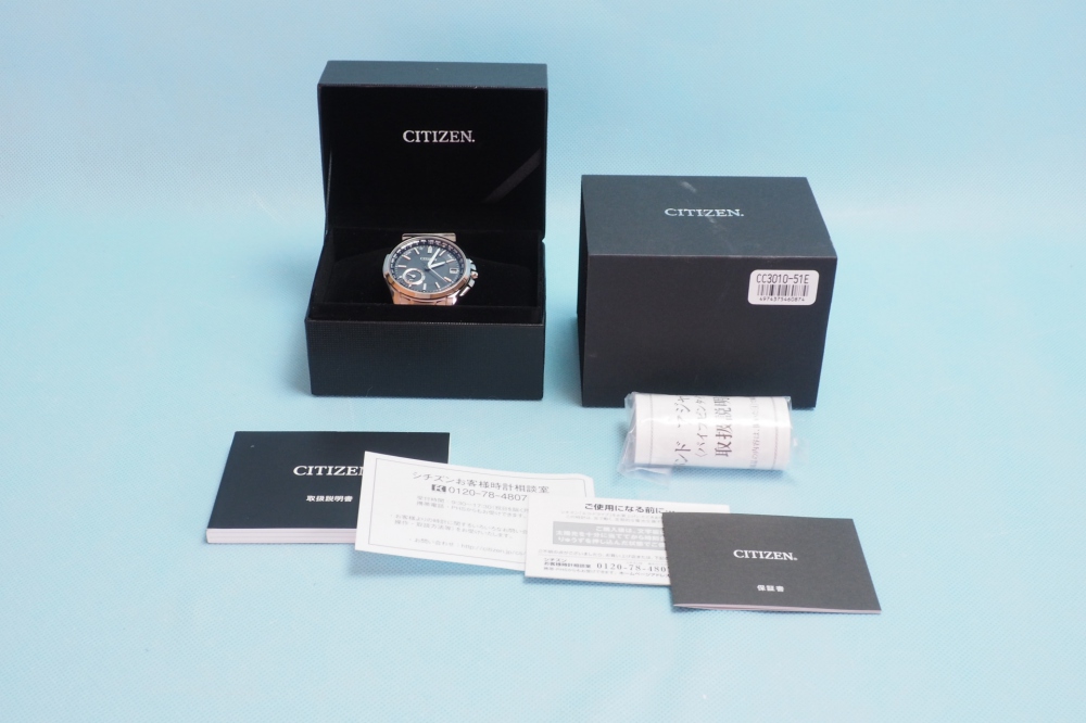 CITIZEN 腕時計 ATTESA　アテッサ エコ・ドライブGPS衛星電波時計 F150 ダイレクトフライト 針表示式 CC3010-51E メンズ、買取のイメージ